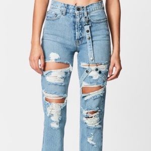 Distressed Carmar Denim Jeans